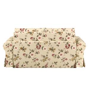 Slaapbank Latina VI geweven stof - Beige/rood - Breedte: 165 cm