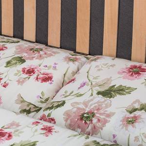 Canapé-lit LATINA Country avec housse Tissu - Tissu Gracia: Crème / Rouge - Largeur : 205 cm
