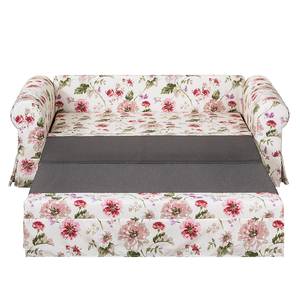 Schlafsofa LATINA Country mit Husse Webstoff - Webstoff Gracia: Creme / Rot - Breite: 165 cm