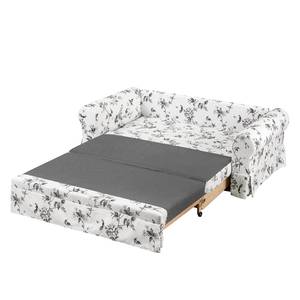 Canapé-lit LATINA Country avec housse Tissu - Tissu Ginevra: Blanc / Gris - Largeur : 185 cm