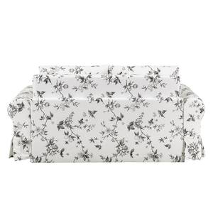 Canapé-lit LATINA Country avec housse Tissu - Tissu Ginevra: Blanc / Gris - Largeur : 165 cm