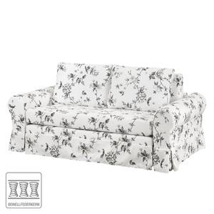 Canapé-lit LATINA Country avec housse Tissu - Tissu Ginevra: Blanc / Gris - Largeur : 185 cm