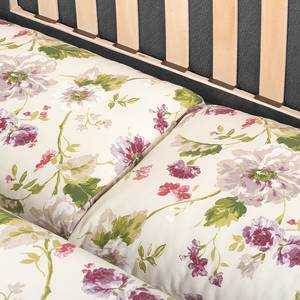 Canapé-lit LATINA Country avec housse Tissu - Tissu Gracia: Crème / Baies - Largeur : 205 cm
