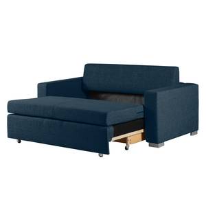 Slaapbank LATINA Basic geweven stof - Stof Doran: Blauw - Breedte: 153 cm