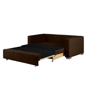 Schlafsofa LATINA Basic Webstoff - Stoff Doran: Dunkelbraun - Breite: 153 cm