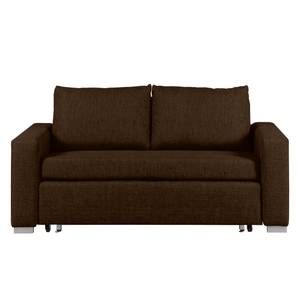 Schlafsofa LATINA Basic Webstoff - Stoff Doran: Dunkelbraun - Breite: 153 cm