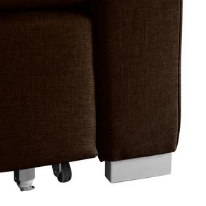 Canapé convertible LATINA Basic Tissu Doran : Marron foncé - Largeur : 153 cm