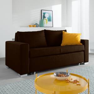 Schlafsofa LATINA Basic Webstoff - Stoff Doran: Dunkelbraun - Breite: 173 cm