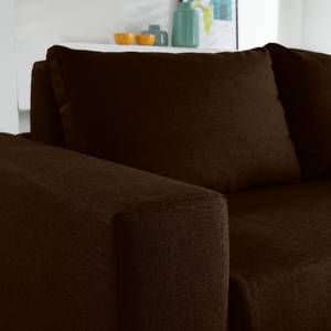 Schlafsofa LATINA Basic Webstoff - Stoff Doran: Dunkelbraun - Breite: 173 cm