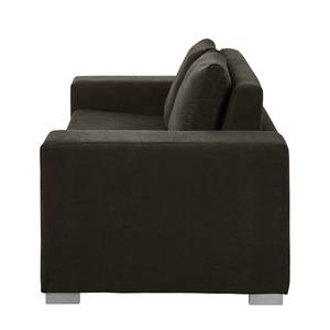 Sofa-lit LATINA Basic avec accoudoir XL Tissu - Gris - Tissu chenille Efia: Espresso - Largeur : 176 cm