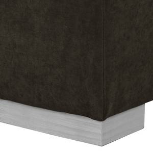 Sofa-lit LATINA Basic avec accoudoir XL Tissu - Gris - Tissu chenille Efia: Espresso - Largeur : 196 cm