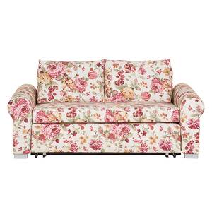 Canapé convertible LATINA Basic Country Tissu - Multicolore - Tissu Orgesa: Beige/Rose vif - Largeur : 185 cm