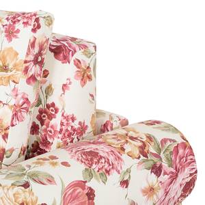 Canapé convertible LATINA Basic Country Tissu - Multicolore - Tissu Orgesa: Beige/Rose vif - Largeur : 185 cm