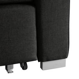 Schlafsofa LATINA Basic Webstoff - Stoff Doran: Schwarz - Breite: 153 cm