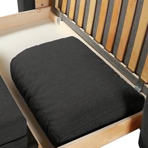 Canapé convertible LATINA Basic Tissu Doran : Noir - Largeur : 153 cm