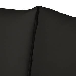 Canapé-lit LATINA avec accoudoir incliné Aspect cuir vieilli - Tissu Doran : Noir - Largeur : 210 cm