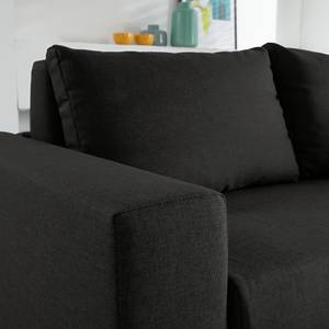 Schlafsofa LATINA Basic Webstoff - Stoff Doran: Schwarz - Breite: 173 cm