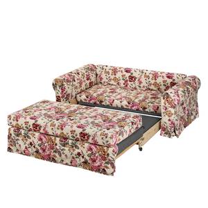 Schlafsofa LATINA Country mit Husse Webstoff - Webstoff Ginevra: Beige / Rot - Breite: 185 cm