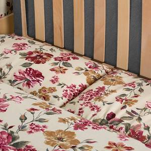 Canapé-lit LATINA Country avec housse Tissu - Beige / Rouge - Tissu Ginevra: Beige / Rouge - Largeur : 205 cm