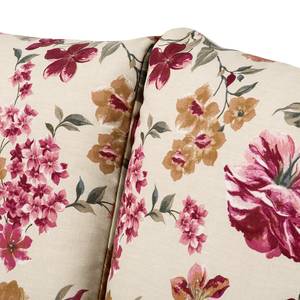 Canapé-lit LATINA Country avec housse Tissu - Beige / Rouge - Tissu Ginevra: Beige / Rouge - Largeur : 165 cm