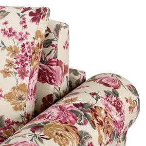 Canapé-lit LATINA Country avec housse Tissu - Beige / Rouge - Tissu Ginevra: Beige / Rouge - Largeur : 165 cm