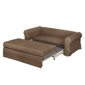 Schlafsofa LATINA Country mit Husse Webstoff - Stoff Doran: Braun - Breite: 165 cm