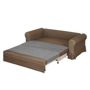 Canapé-lit LATINA Country avec housse Tissu - Tissu Doran : Marron - Largeur : 165 cm