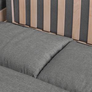 Canapé-lit LATINA Country avec housse Tissu - Tissu Doran : Gris - Largeur : 205 cm