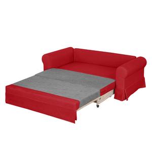 Canapé-lit LATINA Country avec housse Tissu - Tissu Doran : Rouge - Largeur : 165 cm
