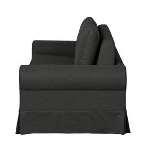 Schlafsofa LATINA Country mit Husse Webstoff - Stoff Doran: Schwarz - Breite: 185 cm