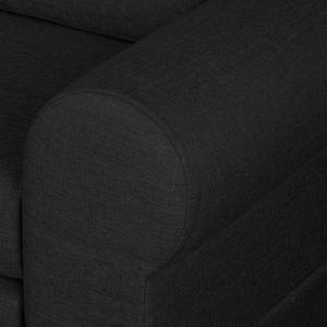 Canapé-lit LATINA Country avec housse Tissu - Tissu Doran : Noir - Largeur : 185 cm