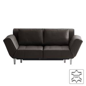 Schlafsofa Leo Echtleder Echtleder - Kaffeebraun