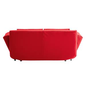 Canapé convertible Leo Cuir véritable - Rouge