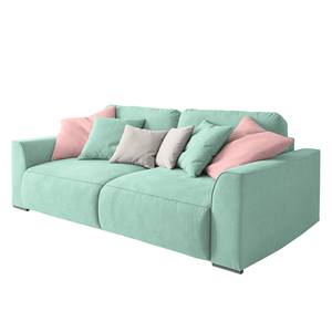 Schlafsofa Lussan Webstoff Microfaser Ohix: Aqua