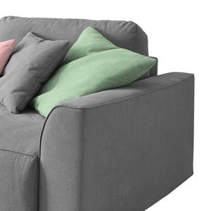 Schlafsofa Lussan Webstoff Grau - Grün - Pink - Textil - 250 x 87 x 129 cm