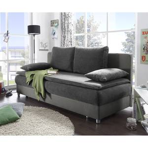 Canapé convertible Manacor Microfibre - Anthracite clair