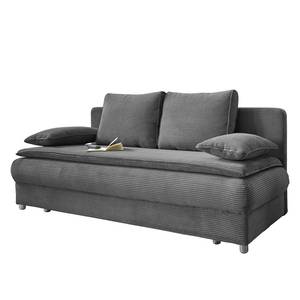 Canapé convertible Manacor Microfibre - Gris foncé