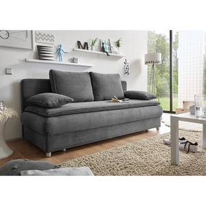 Canapé convertible Manacor Microfibre - Gris foncé