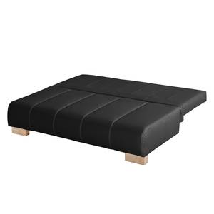 Canapé convertible Novato Cuir véritable - Noir