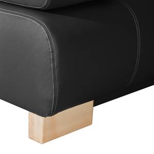 Canapé convertible Novato Cuir véritable - Noir