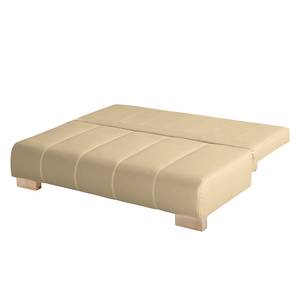 Schlafsofa Novato Echtleder Taupe