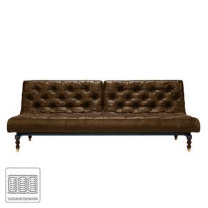 Schlafsofa Oldschool Kunstleder - Braun