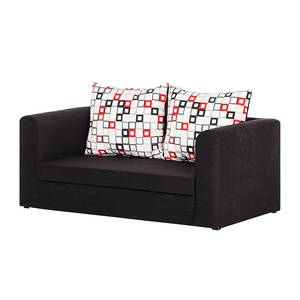 Schlafsofa Petty Microfaser Schwarz