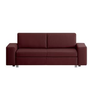 Schlafsofa Plaza Echtleder Echtleder - Bordeaux - Breite: 178 cm - Keine Funktion