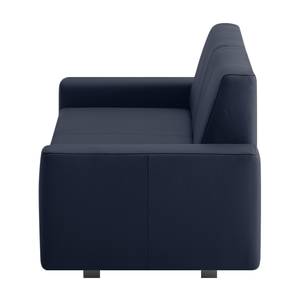 Canapé convertible Plaza Cuir véritable - Bleu foncé - Largeur : 178 cm - Sans fonction