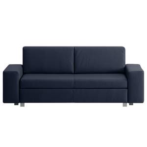 Schlafsofa Plaza Echtleder Dunkelblau - Breite: 228 cm - Keine Funktion