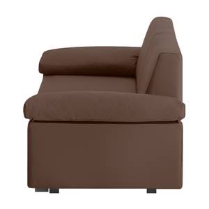 Schlafsofa Plaza Echtleder Echtleder - Espresso - Breite: 172 cm - Armlehne verstellbar