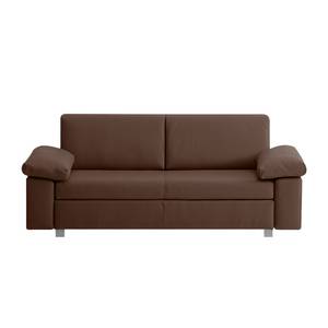 Schlafsofa Plaza Echtleder Espresso - Breite: 172 cm - Armlehne verstellbar