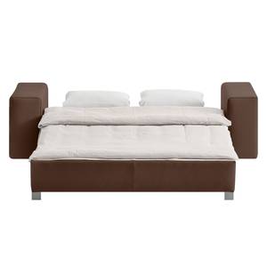 Schlafsofa Plaza Echtleder Espresso - Breite: 178 cm - Keine Funktion