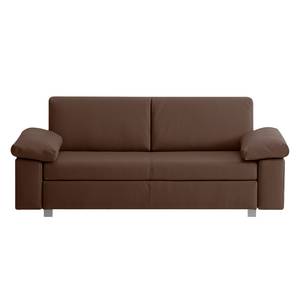 Schlafsofa Plaza Echtleder Echtleder - Espresso - Breite: 192 cm - Armlehne verstellbar